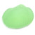 Green 31x22mm Clamshell Beach Sea Glass Frosted Pendants Q2 per Pkg