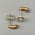 14x10mm Peanut Post Earrings Shibuichi Q6 Pair Per Pkg