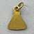 Triangle Swirl 18x11mm Shibuichi Metal Charm Q6 Per Pkg
