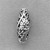 Large Carved Flower Bicone Beads 26x11mm Antique Silver Plated Alloy Q5 Per Pkg