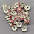 Rose Crystal Rhinestone Rondelle Antique Silver Plated 6mm Beads Q30 per Pkg