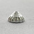 Ridged Cone Bead Caps 10x5.5mm Shiny Silver Plated Alloy Q50 Per Pkg