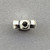 Button Flower 8mm Antique Silver Plated Alloy Q30 Beads Per Pkg