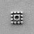 Dotted Square Spacer Beads 7mm Antique Silver Plated Alloy Q100 Per Pkg
