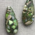 Moss Impression Jasper Teardrop 35x15mm Semi Precious Stone Per Pair