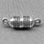 Antique Silver Plated Alloy 25x8mm Roped Round Magnetic Tube Clasps Q1 per Pkg