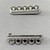 Magnetic 5 Loop Bar Rectangle Clasps 33x17x7.5mm Platinum Plated Alloy Q2 Per Pkg