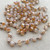 Moroccan Moonlight Beaded Rosary Chain 8mm Crystal Rondelle Antique Copper Plated Per Foot