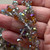 Autumn Hollow Beaded Rosary Chain 8mm Crystal Rondelle Antique Silver Plated Per Foot