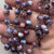 Nebula Beaded Rosary Chain 8mm Crystal Rondelle Gunmetal Plated Per Ft