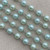 Aqueduct Glass Pearl Beaded Rosary Chain 8mm Antique Silver Plated Per Foot
