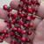 Red Rum Beaded Rosary Chain 8mm Crystal Rondelle Antique Silver Plated Per Ft