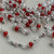 Saint Valentine Millefiori Beaded Rosary Chain 6mm Crystal Glass Antique Silver Plated Per Foot