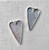 Long Heart Tray Pendants 40x25.5mm Antique Silver Plated Alloy Q8 per Pkg