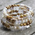 4.5mm Crystal AB Rondelle Preciosa Beads Silver Plated Czech Q20 Per Pkg