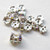6mm Crystal AB Rondelle Preciosa Beads Silver Plated Czech Q20 Per Pkg