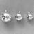 Christmas Jingle Bell Charms 6-10mm Shiny Silver Plated Alloy Q30 Per Pkg