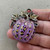 Isolde Purple Leopard Cheetah Pumpkin Hand Painted Pendant Per Pc