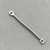 Smooth Bar 2 Loop Links 25x2mm Stainles Steel Plated Alloy Q18 Per Pkg