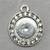Crystal Rhinestone Cabochon Memory Tray Charms 21x18mm Antique Silver Plated Alloy Q2 Per Pkg
