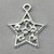 Large Crystal Rhinestone Star Charms 21x18mm Antique Silver Plated Q10 per Pkg