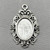 Victorian Oval Cabochon Setting Charms 29x19mm Antique Silver Plated Q12 per Pkg