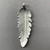 Feather 53x17mm Silver Plated Charms Q6 Per Pkg