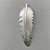 Feather 53x17mm Silver Plated Charms Q6 Per Pkg