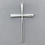 Large Smooth Cross Pendants 61.5x36.5mm Silver Plated Alloy Q12 per Pkg