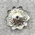 Hibiscus Flower Bead Cap Filigree Component 14x5mm Platinum Plated Brass Q20 Per Pkg