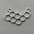 Honeycomb 2 Loop Links 23x15mm Antique Silver Plated Alloy Q12 Per Pkg