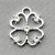 Crystal Rhinestone Four Leaf Clover Charms 21x18mm Antique Silver Plated Alloy Q6 per Pkg