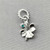 Zircon Crystal Rhinestone Four Leaf Clover Charms 20x10mm Antique Silver Plated Alloy Q6 per Pkg