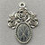 Oval Rose Cabochon Memory Tray Charms 31x22mm Antique Silver Plated Alloy Q10 Per Pkg