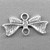 Ribbon Bow 2 Loop Links 20x10mm Antique Silver Plated Alloy Q50 Per Pkg