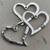 Rustic Folk Heart BIG Pendants 60mm Antique Silver Plated Q3 Per Pkg