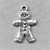 Gingerbread Man Cookie Charms 21x13mm Antique Silver Plated Alloy Q6 Per Pkg