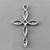 Baroque Style Cross Charms 29x18mm Antique Silver Plated Alloy Q6 per Pkg