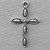 Baroque Style Cross Charms 29x18mm Antique Silver Plated Alloy Q6 per Pkg