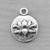Lotus Flower Coin Charms 16x13mm Antique Silver Plated Alloy Q6 Per Pkg