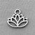Lotus Flower Charms 15x17mm Antique Silver Plated Alloy Q6 Per Pkg