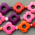 Dyed Disco Mix Magnesite 19mm Quatrefoil Semi-Precious Stone Beads per Strand