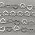 Textured Heart Link Oval Chain 7.5x6.5mm Stainless Steel Alloy Per Foot