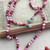 Candy Cane Pink Christmas Birdies Hand Knotted Necklace with Czech Glass & Crystals