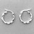 Twisted Hoop Earwires Earrings 21x20mm 13ga Shiny Silver Plated Alloy Q2 Pair Per Pkg