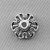 Large Flower Bead Caps 14x7mm Antique Silver Plated Alloy Q12 Per Pkg