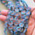 12mm Flower 5 Petal Window Cut Czech Glass Beads Vermilion Opal 12Pcs Per Strand