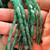 Green Aventurine 8mm Faceted Column Semi Precious Stone Beads 24Pcs Per Strand