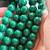 12mm Round Calsilica Festival Lime Green Man Made Semi Precious Stone Beads Per Strand