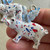 Dolly Pigton USA Glitter Flying Pig Winged Pig When Pigs Fly Pendant Hand Painted Per Pc